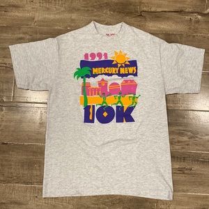 Vintage Sof Tee Mercury News 10K Marathon T-shirt